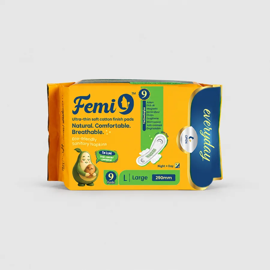 Femi9 Rashes Free Sanitary Pads 290mm (9pads)(L)