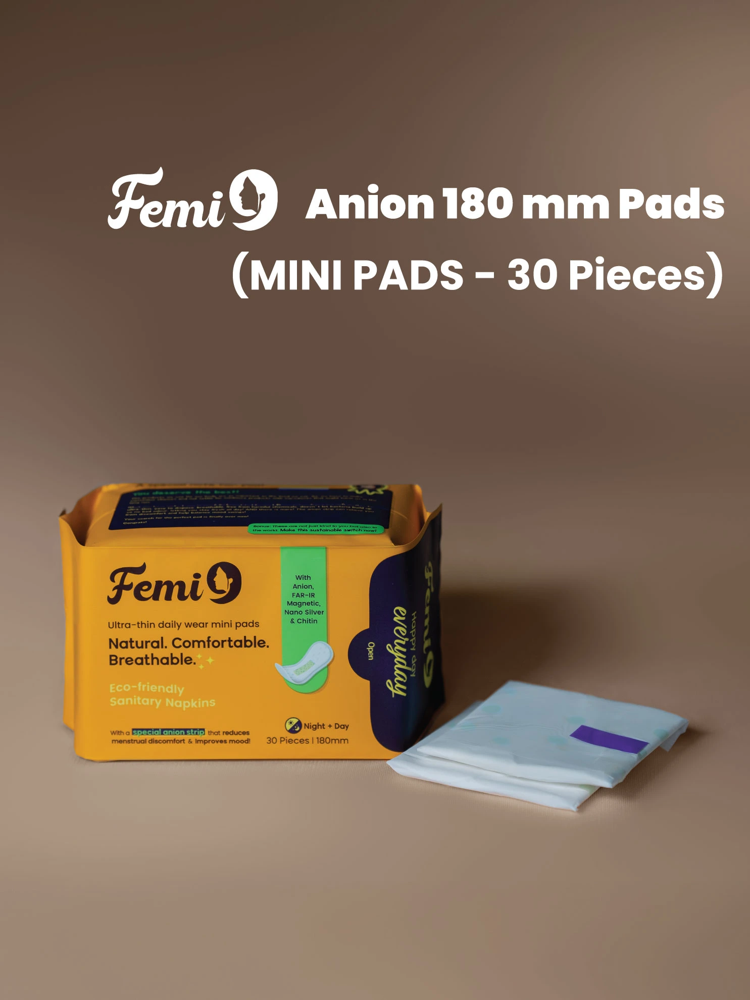Femi9 Mini Pads for daily use 180mm (30pads)